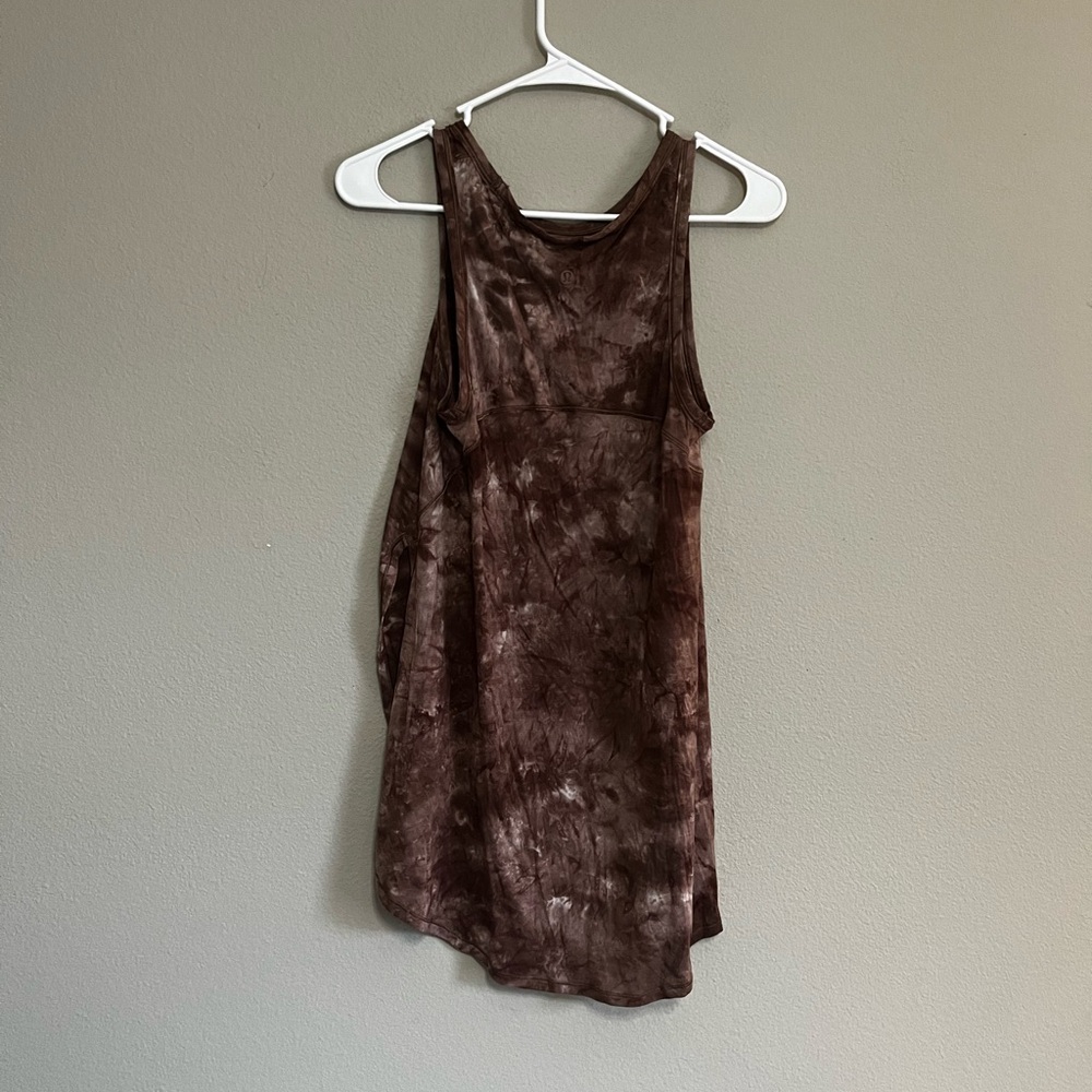 LULULEMON Long for Length Tank in Diamond Dye Pink Bliss Spanish Oak size 6 - Picture 5 of 6